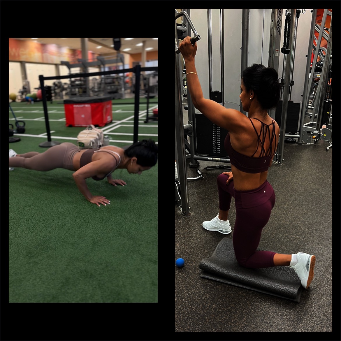 XDT client training with push-ups and cable work